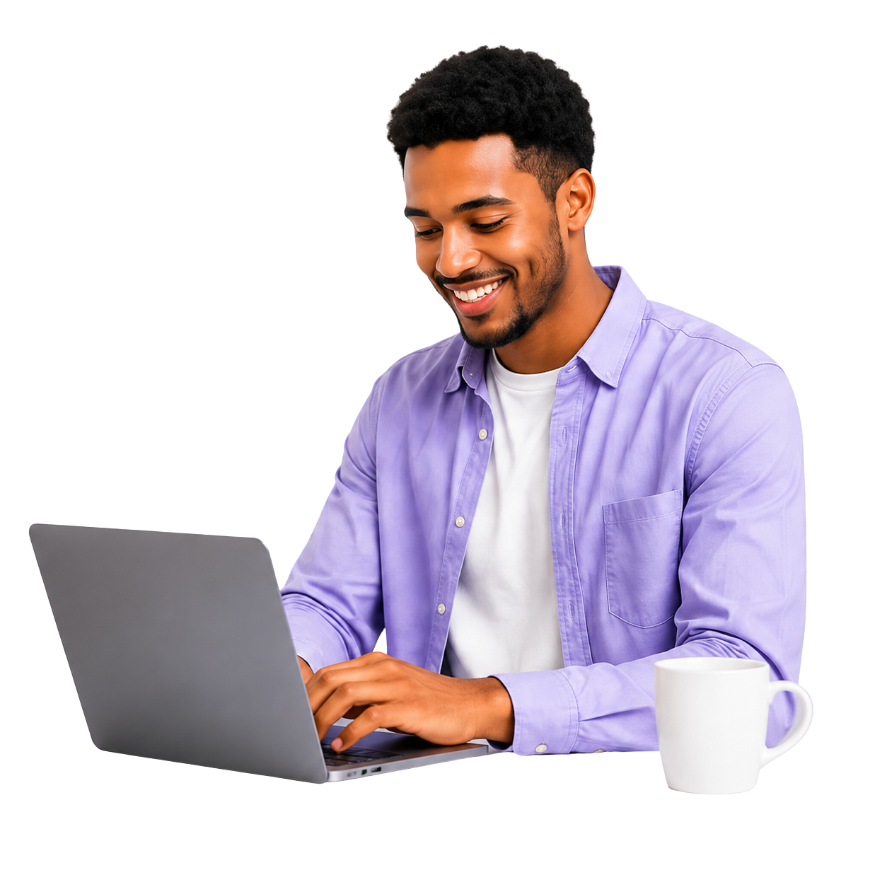 Job seeker on laptop